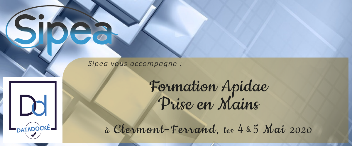 Formation Apidae Prise en Mains à Clermont-Ferrand les 4 & 5 Mai 2020